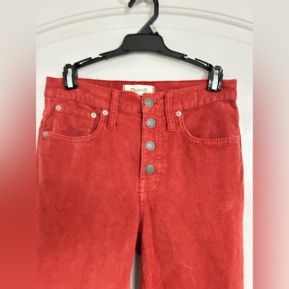 Madewell Cali Demi Boot Corduroy Cords Cropped Crops Flare Ankle Pants 26 - Picture 11 of 15